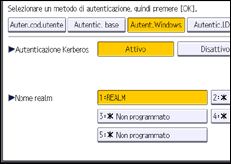 Illustrazione della schermata sul pannello di controllo