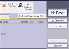 Illustrazione della schermata sul pannello di controllo