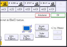 Schermafbeelding bedieningspaneel