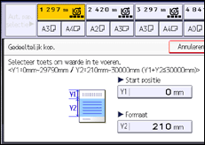 Schermafbeelding bedieningspaneel