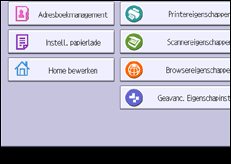 Schermafbeelding bedieningspaneel