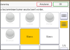 Schermafbeelding bedieningspaneel