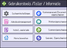 Schermafbeelding bedieningspaneel