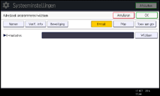 Schermafbeelding bedieningspaneel