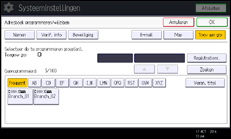 Schermafbeelding bedieningspaneel