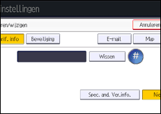 Schermafbeelding bedieningspaneel