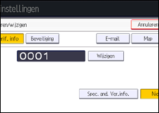 Schermafbeelding bedieningspaneel