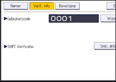 Schermafbeelding bedieningspaneel