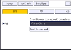Schermafbeelding bedieningspaneel