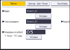 Schermafbeelding bedieningspaneel