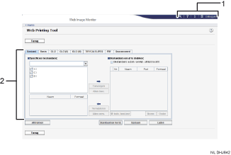 Genummerde schermillustratie paginamenu