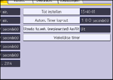 Schermafbeelding bedieningspaneel