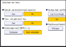 Schermafbeelding bedieningspaneel