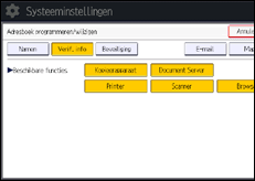 Schermafbeelding bedieningspaneel