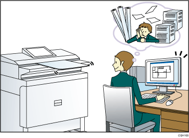 Иллюстрация: "Я хочу использовать отсканированные файлы на компьютере"