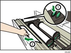 Иллюстрация лотка для рулонов бумаги