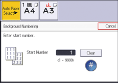 Operation panel screen illustration