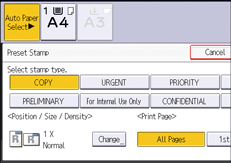 Operation panel screen illustration