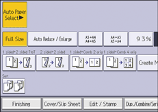 Operation panel screen illustration