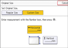 Operation panel screen illustration