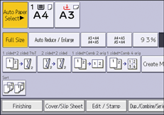Operation panel screen illustration