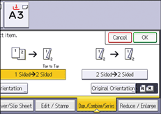 Operation panel screen illustration