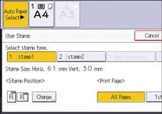 Operation panel screen illustration