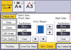 Operation panel screen illustration