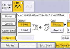 Operation panel screen illustration