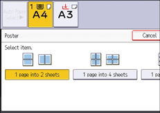 Operation panel screen illustration