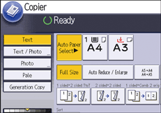 Operation panel screen illustration