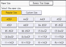 Operation panel screen illustration