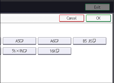 Operation panel screen illustration