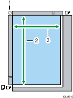 Illustration of maximum scan area of the exposure glass