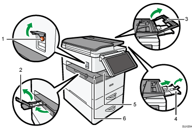 Main unit illustration numbered callout illustration