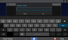 Operation panel screen illustration