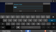 Operation panel screen illustration