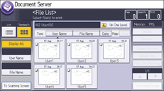 Operation panel screen illustration