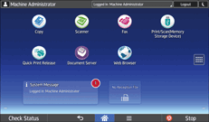 Operation panel screen illustration