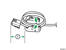 Illustration of a modular cable with ferrite core