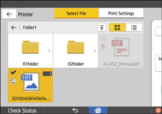 Operation panel screen illustration