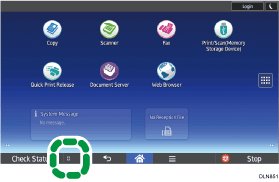 Operation panel screen illustration