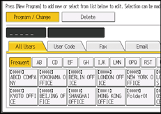 Operation panel screen illustration