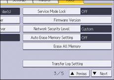 Operation panel screen illustration