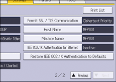 Operation panel screen illustration