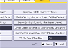 Operation panel screen illustration
