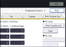 Operation panel screen illustration