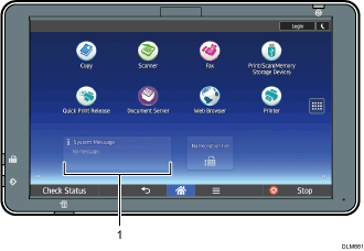 Control panel illustration numbered callout illustration