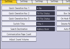 Operation panel screen illustration