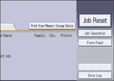 Operation panel screen illustration